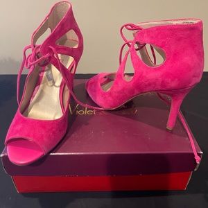 Violet & Red Hot Plink Suede Sandal